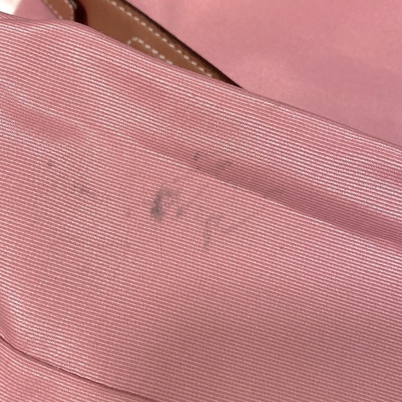 COACH Soft pink tiny C jacquard fabric & suede base w/ matching keychain. F11666 - Picture 9 of 12